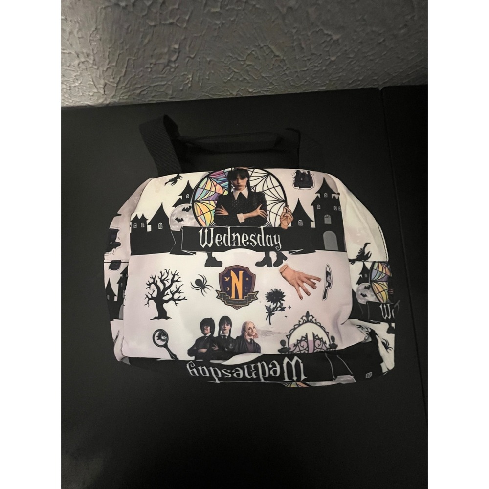 Netflix Wednesday Addams Insulated Lunch‎ Bag Nevermore Academy Goth Tote NWOT